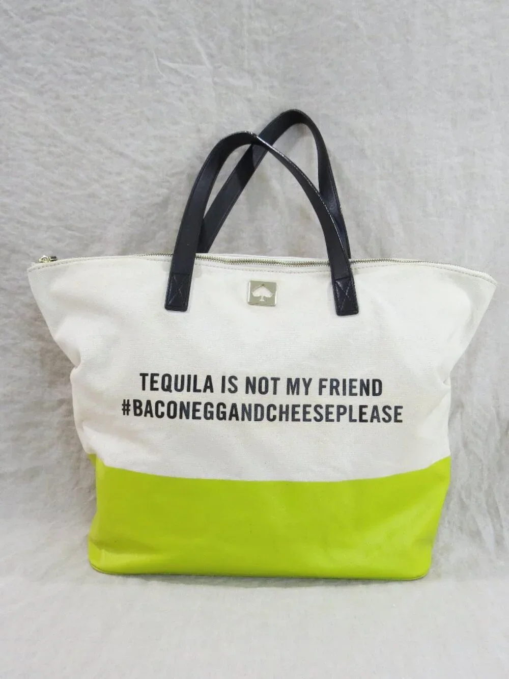 Kate Spade ♠️Large TEQUILA Tote Bag, Canvas, Pockets - Picture 2 of 16